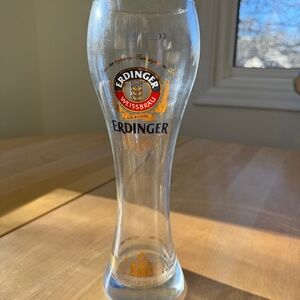 German Erdinger 0.5 liter beer glass collectible